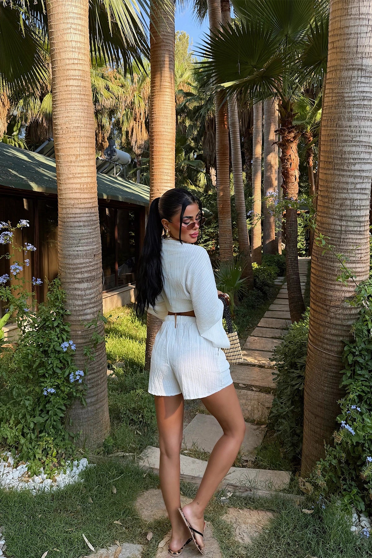 White Shorts Set ATE-5230