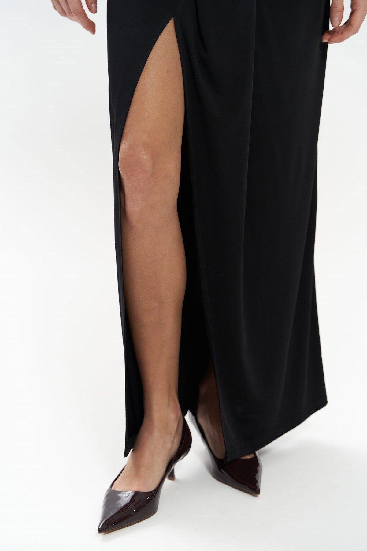 Easton Black Crop Skirt Set