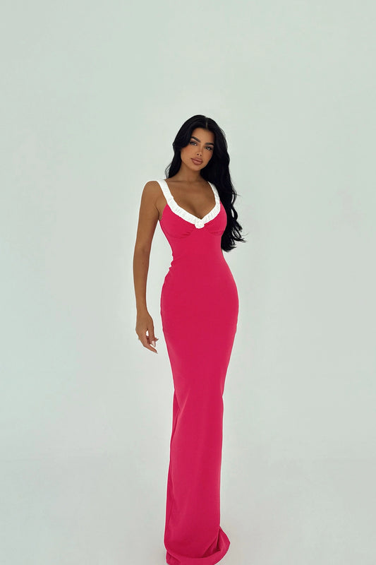 Fuchsia Cordelia Long Dress ATE-3018