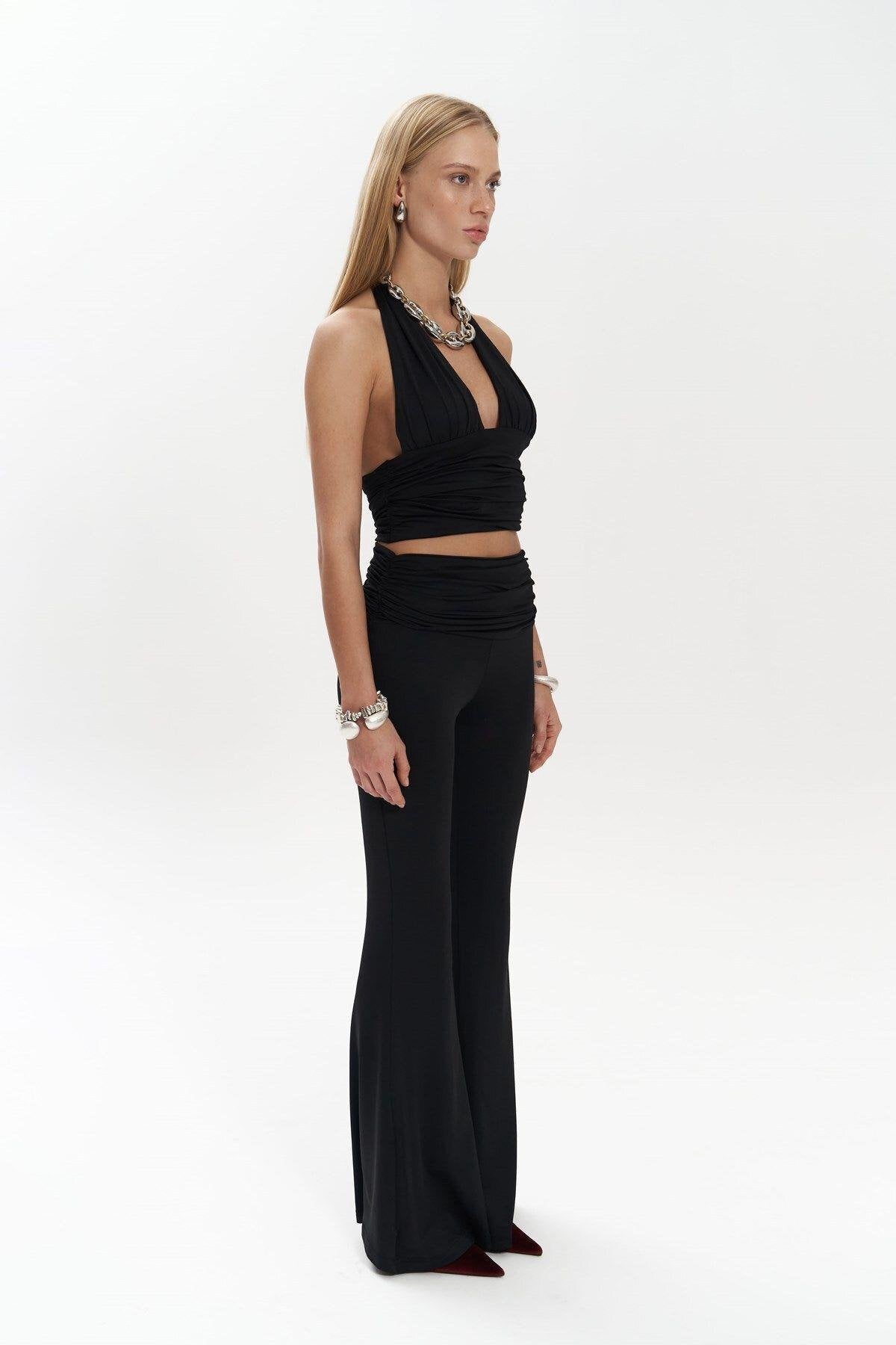 Jody Black Crop Trouser Suit