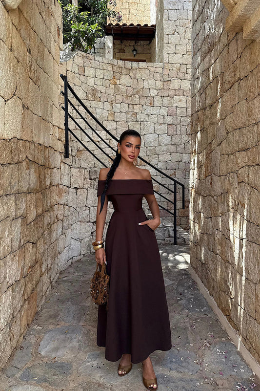 Brown Creil Dress ATE-2920