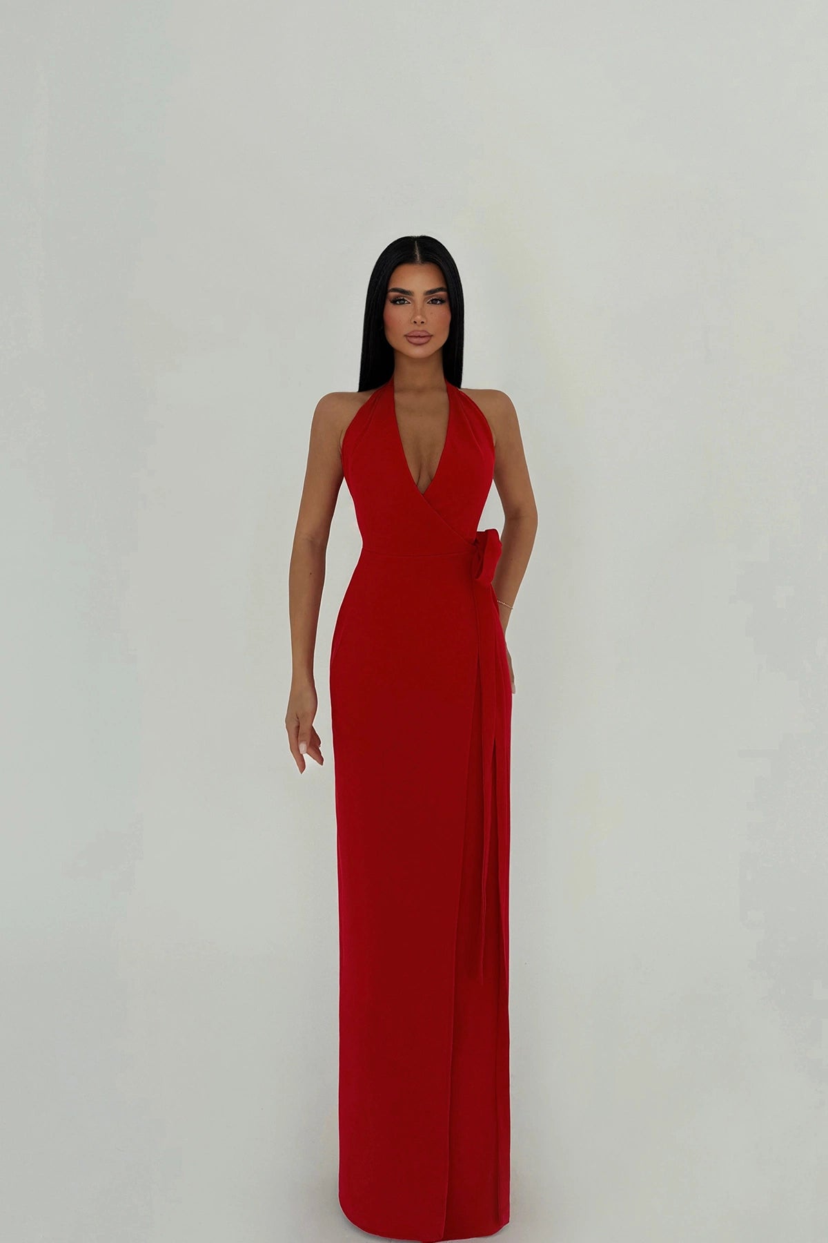 Red Adria Long Dress ATE-2611