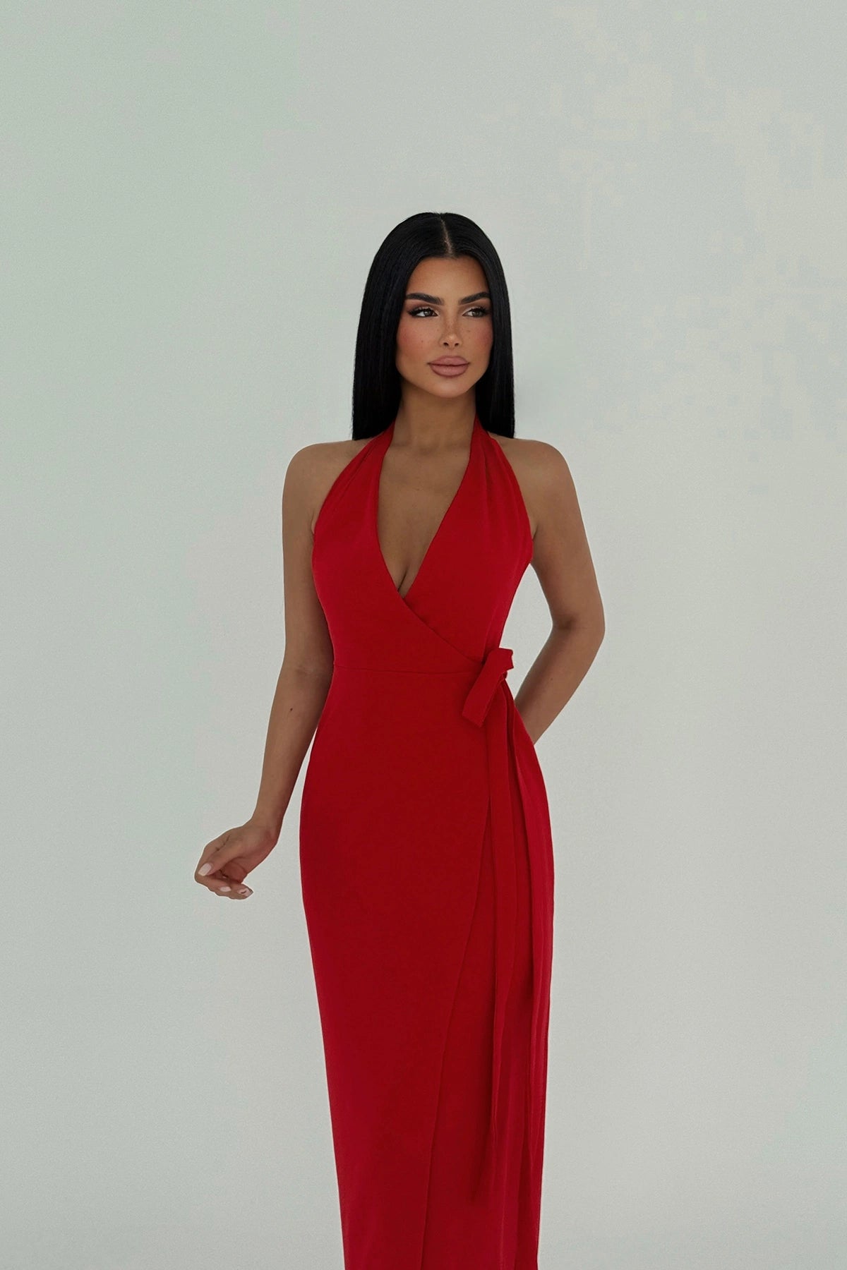 Red Adria Long Dress ATE-2611