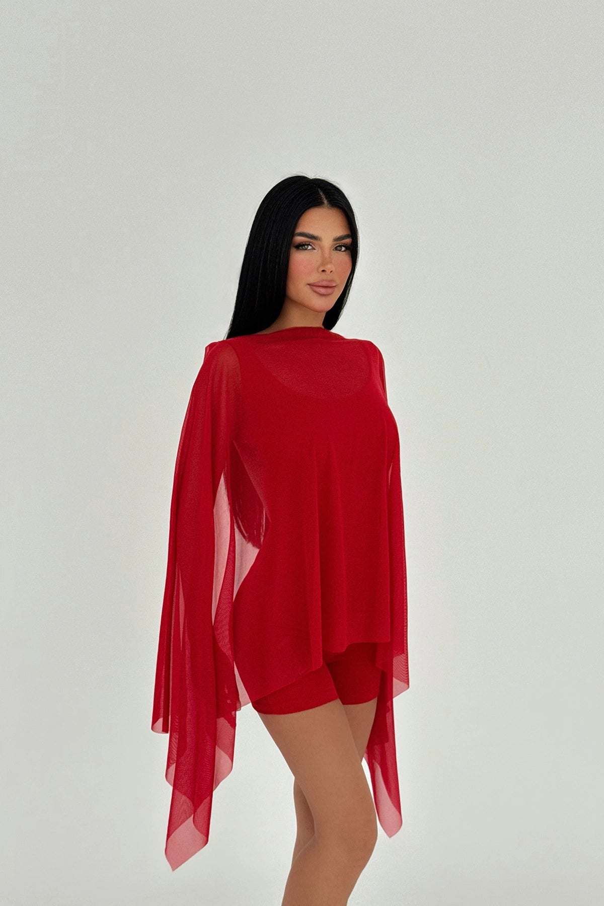 Red Carrie Mini Jumpsuit ATE-2680