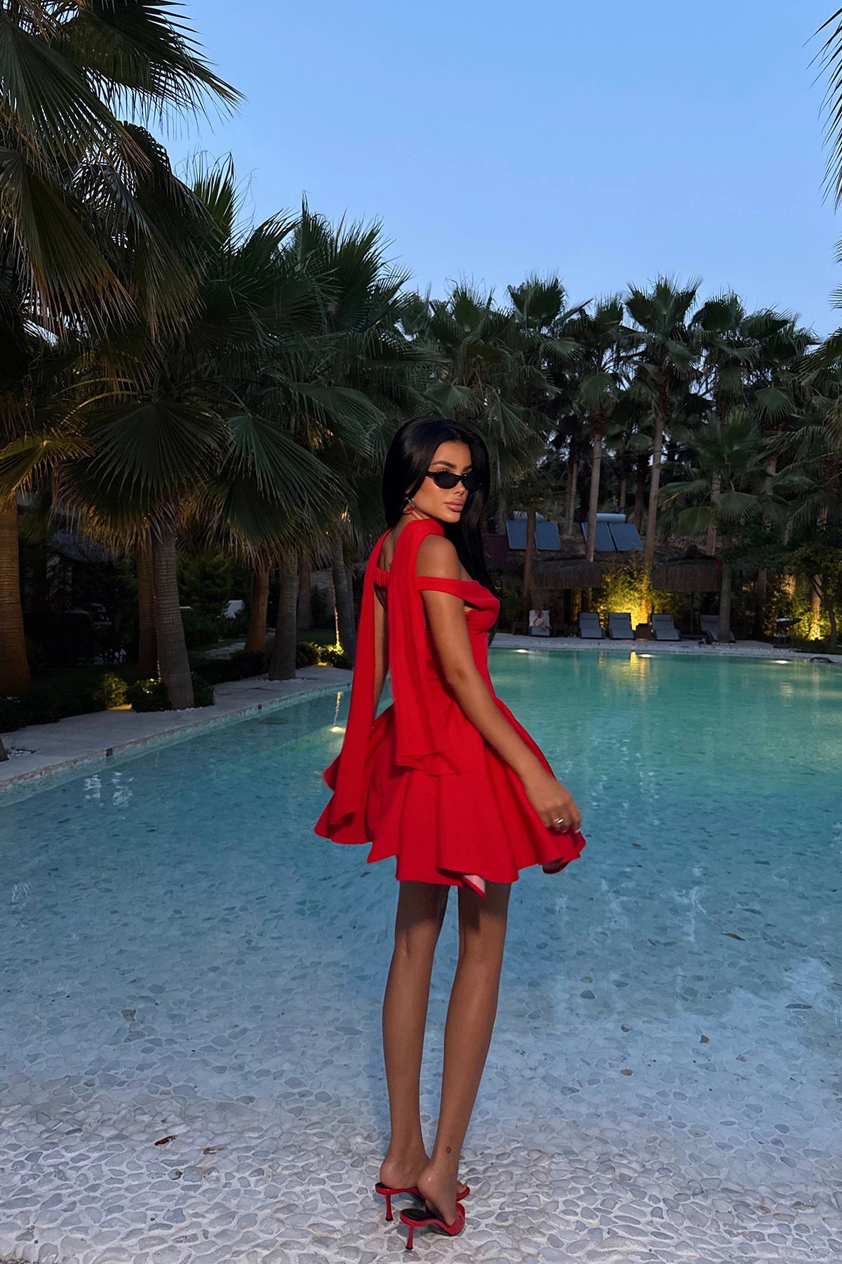 Red Back Detail Mini Dress ATE-2905