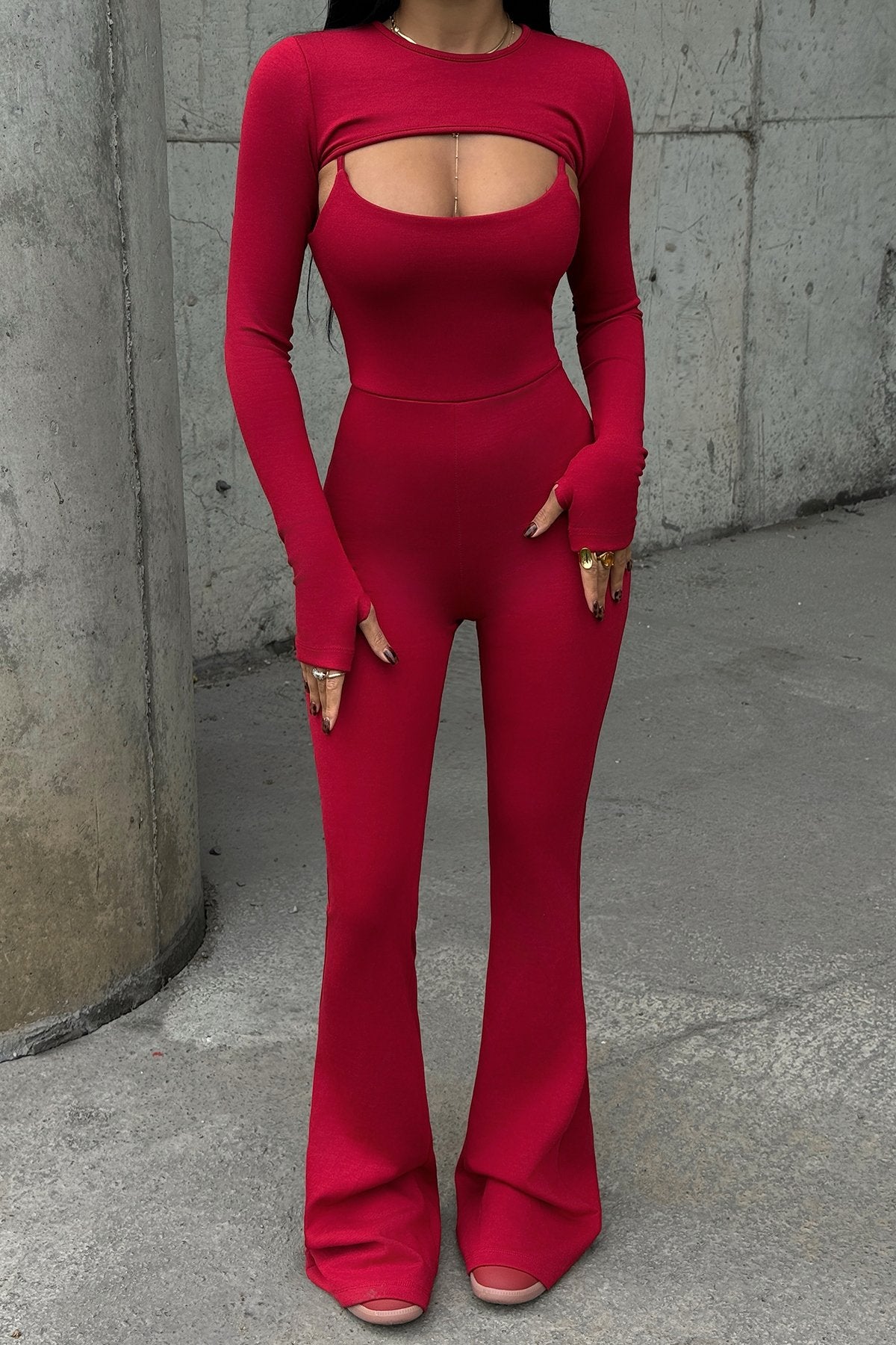 Red Yvonne Jumpsuit