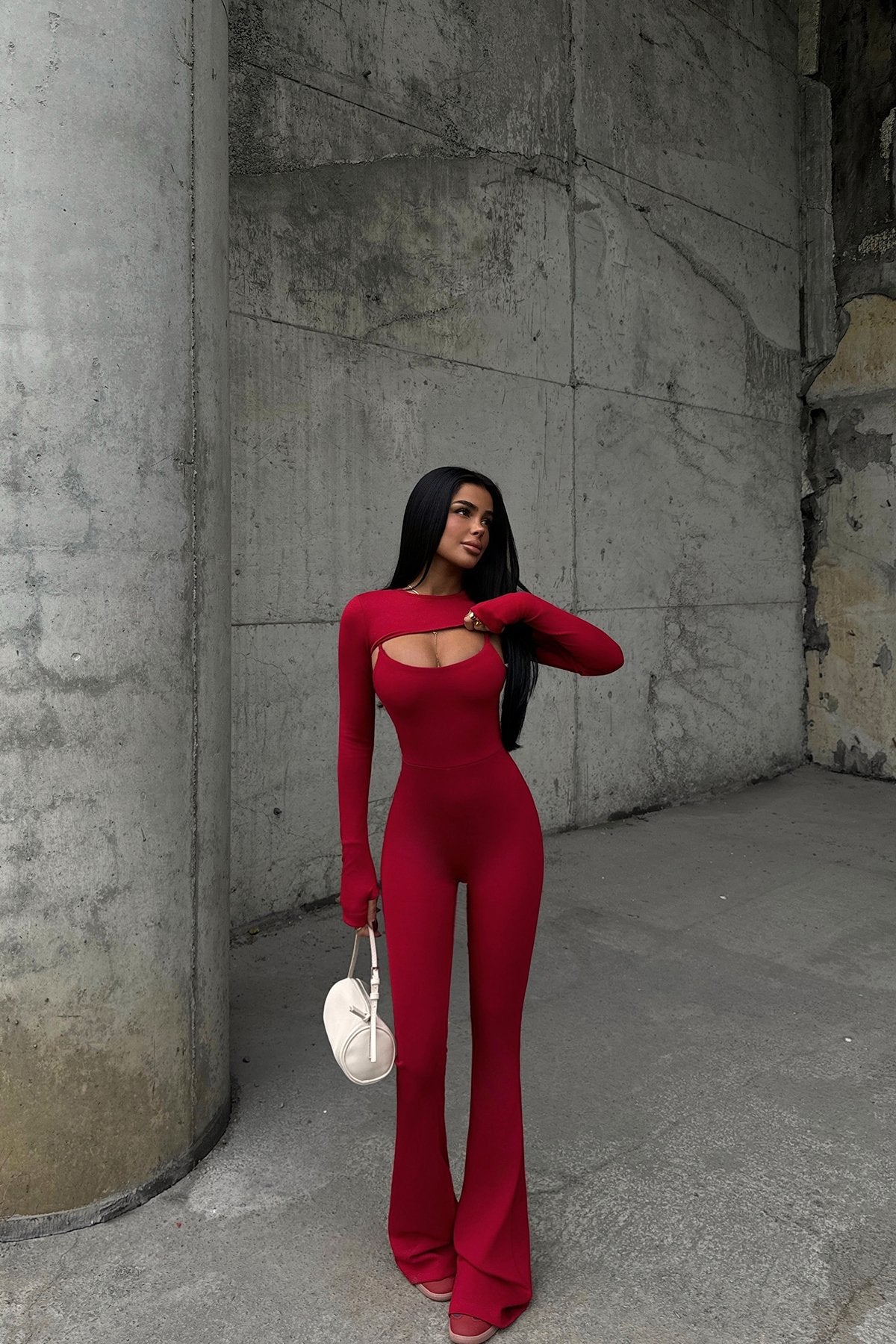 Red Yvonne Jumpsuit