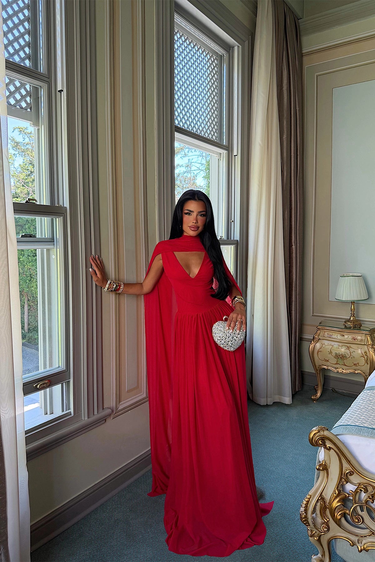 Red Marika Dress ATE-4792 (PRE-ORDER)