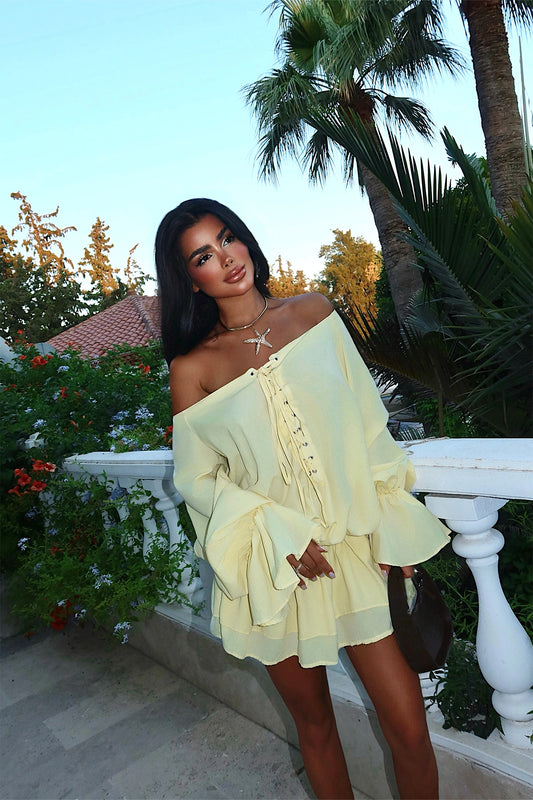 Yellow Darcie Mini Dress ATE-3084