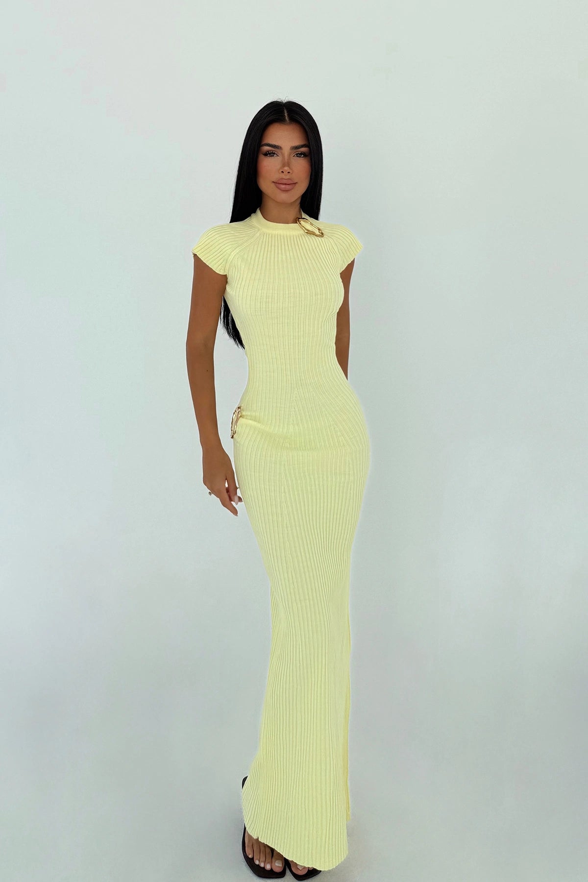 Yellow Zofia Knitted Dress ATE-3367