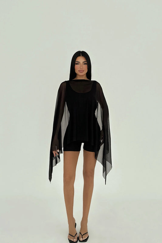 Black Carrie Mini Jumpsuit ATE-2680