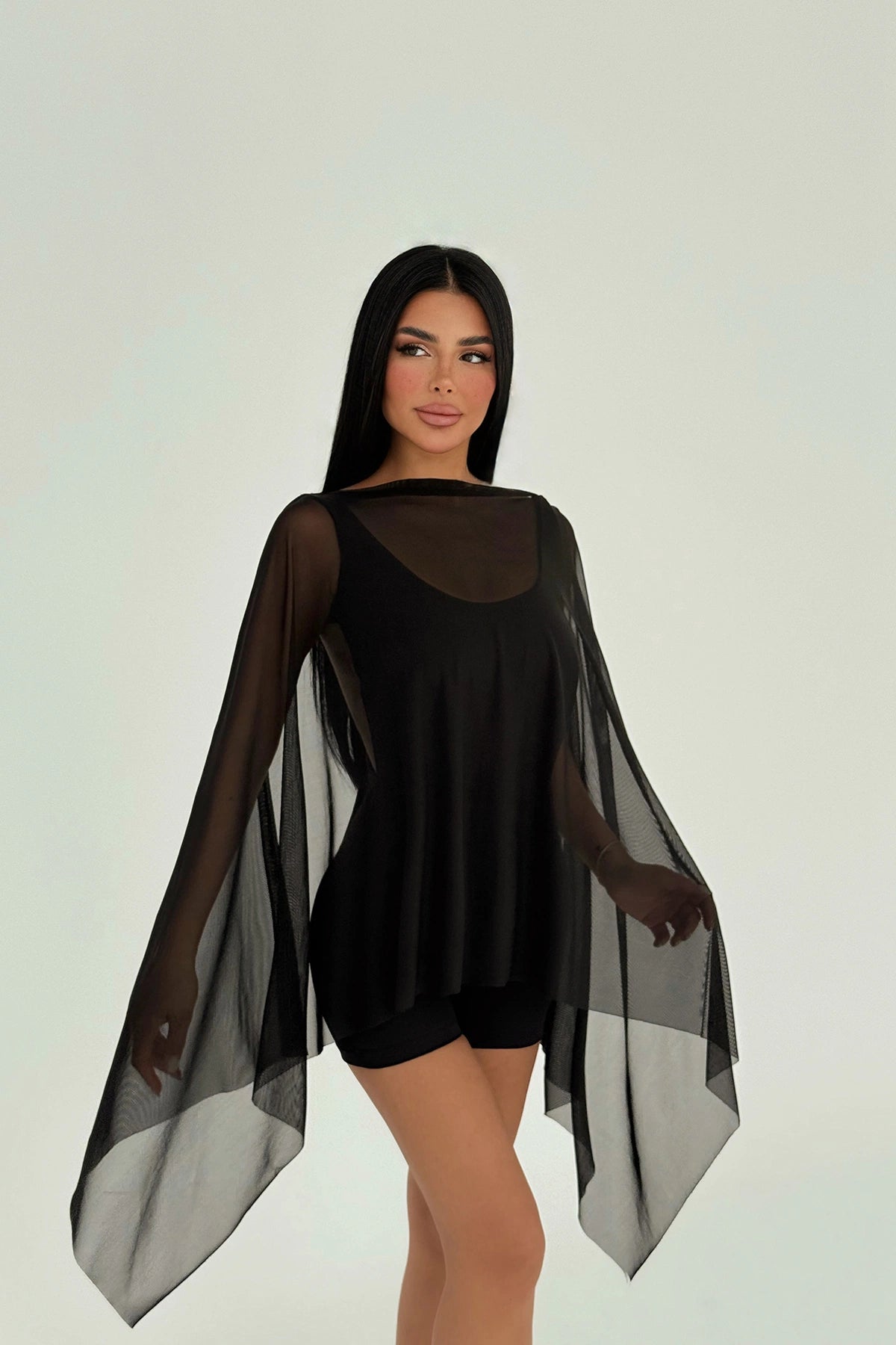 Black Carrie Mini Jumpsuit ATE-2680