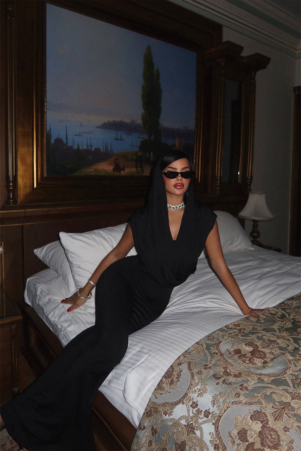 Black Coralie Long Dress ATE-2314