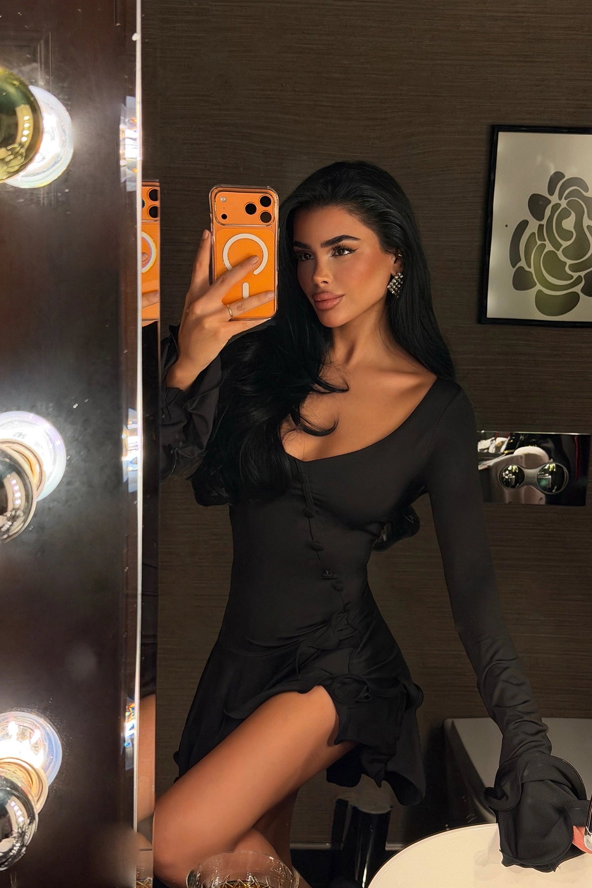 Black Taliah Mini Dress