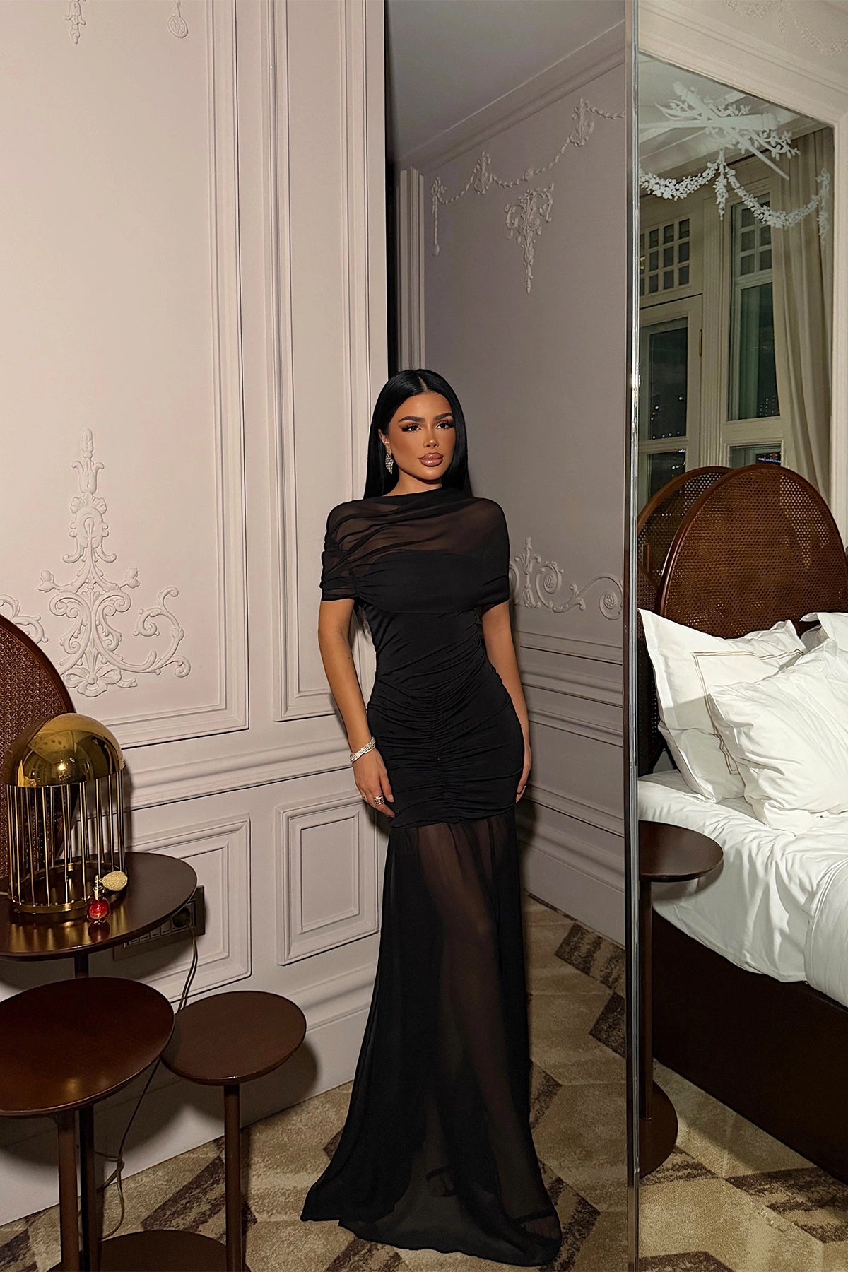Black Shannon Long Dress ATE-4130 (PRE-ORDER)
