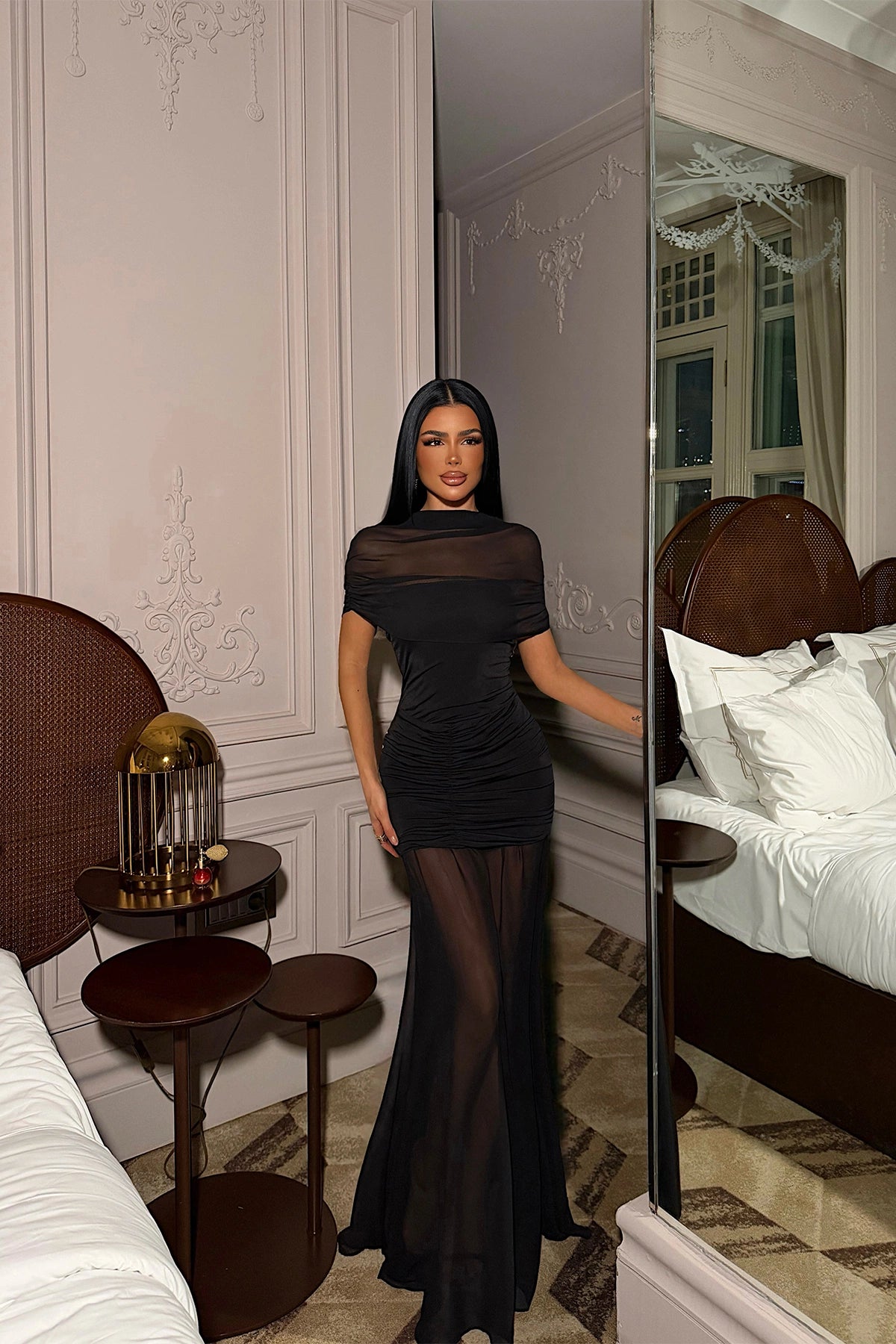 Black Shannon Long Dress ATE-4130 (PRE-ORDER)
