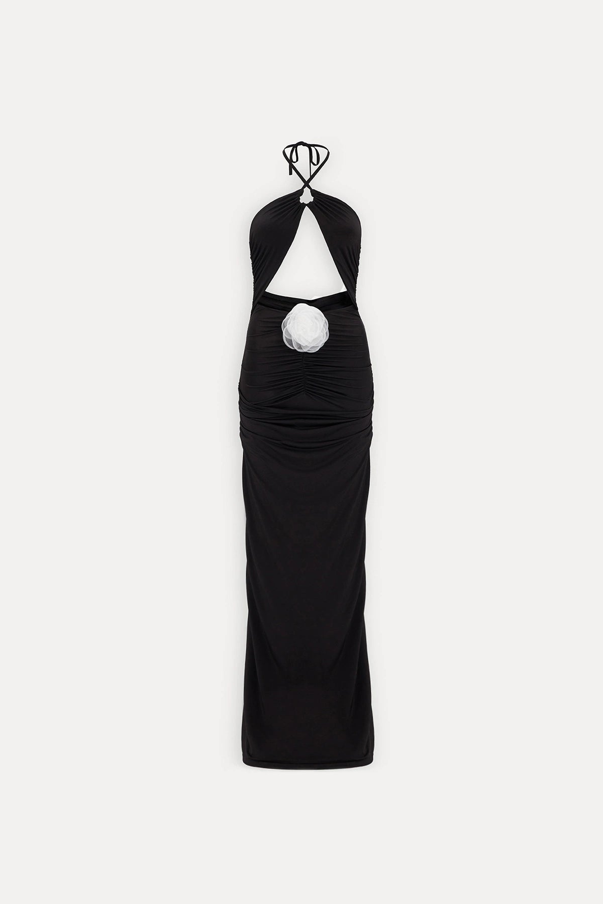 Black Kalika Rose Detail Dress ATE-1517