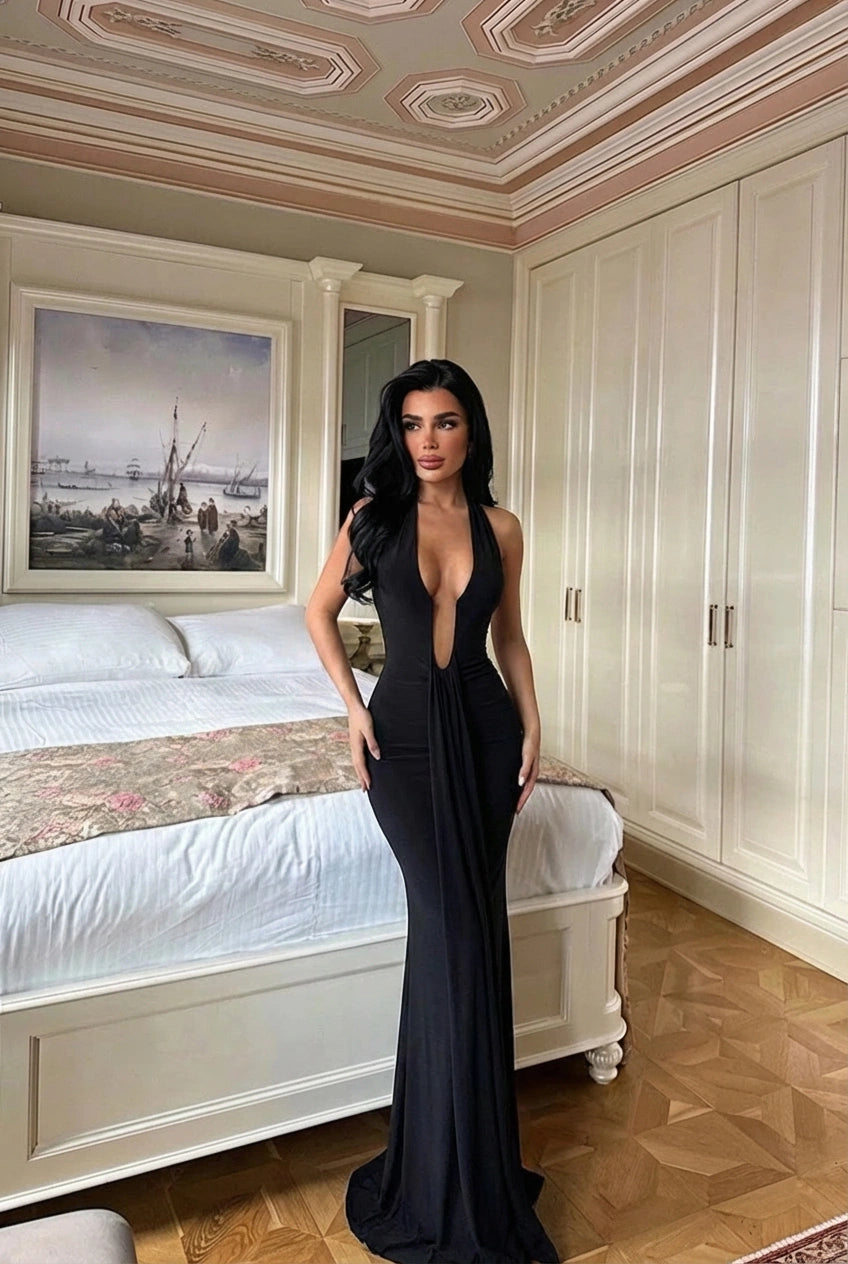 Black Bellis Long Dress ATE-2723