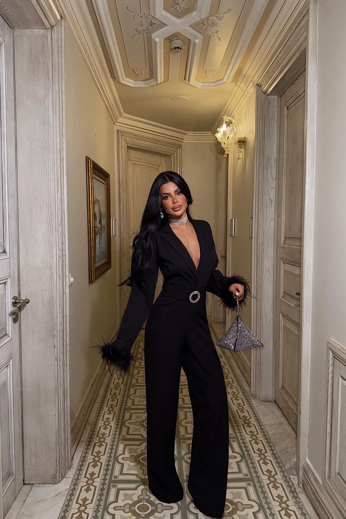 Black Clarimonds Jumpsuit ATE-2126