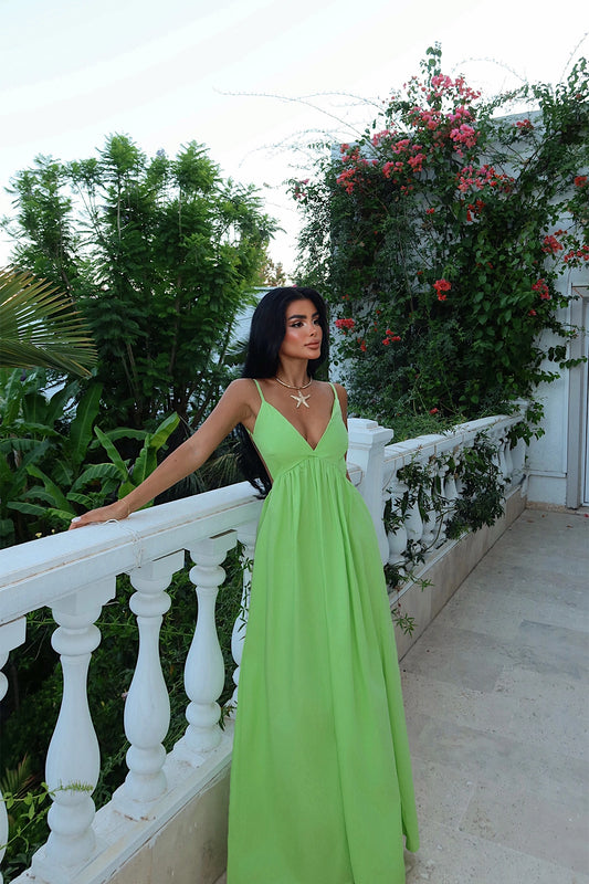 Aqua Green Stevie Long Dress ATE-1372