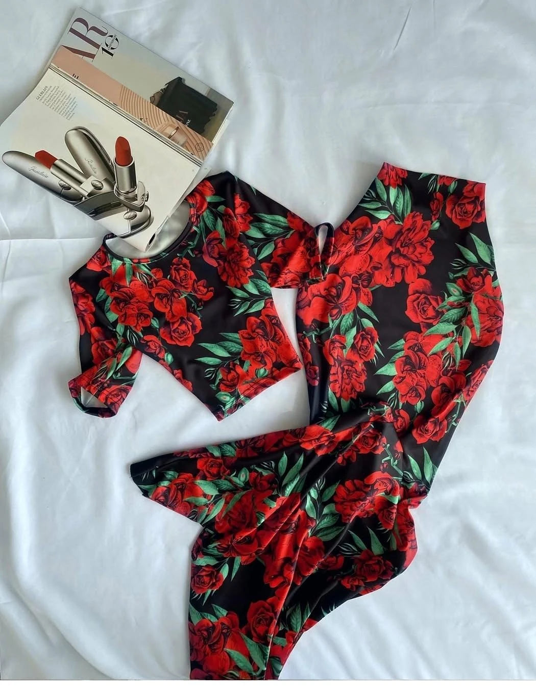 Digital pattern two piece suit
