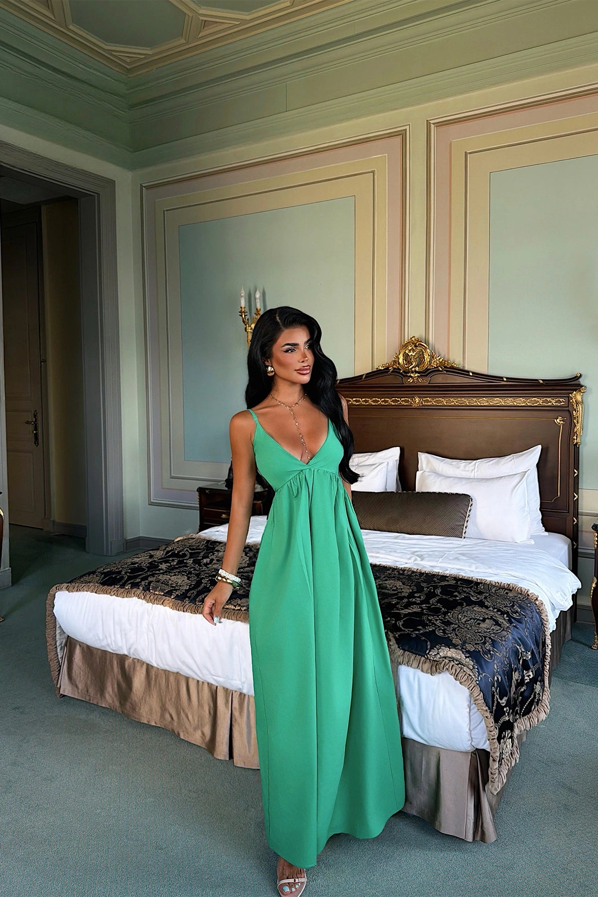 Green Stevie Long Dress ATE-1371
