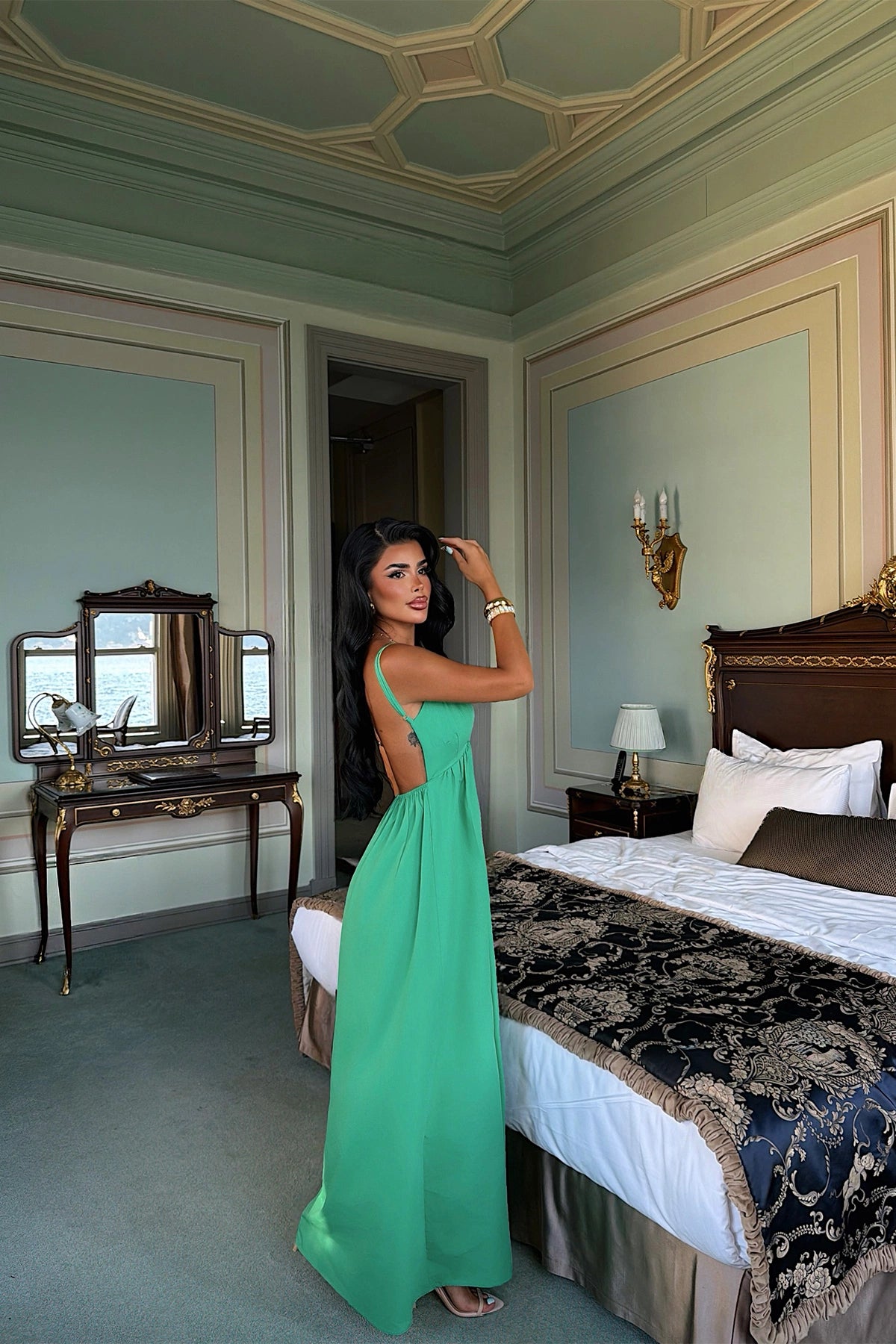 Green Stevie Long Dress ATE-1371