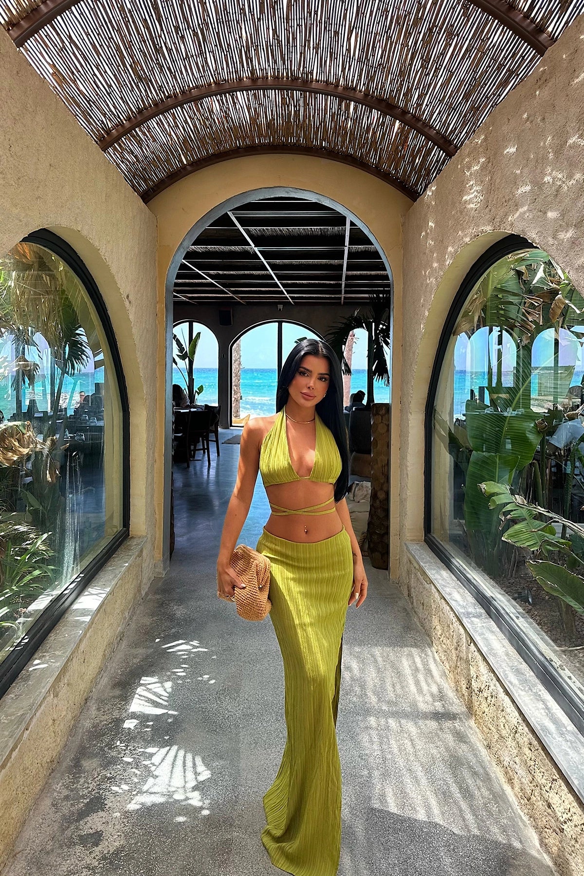 Green Lona Tied Suit ATE-1028