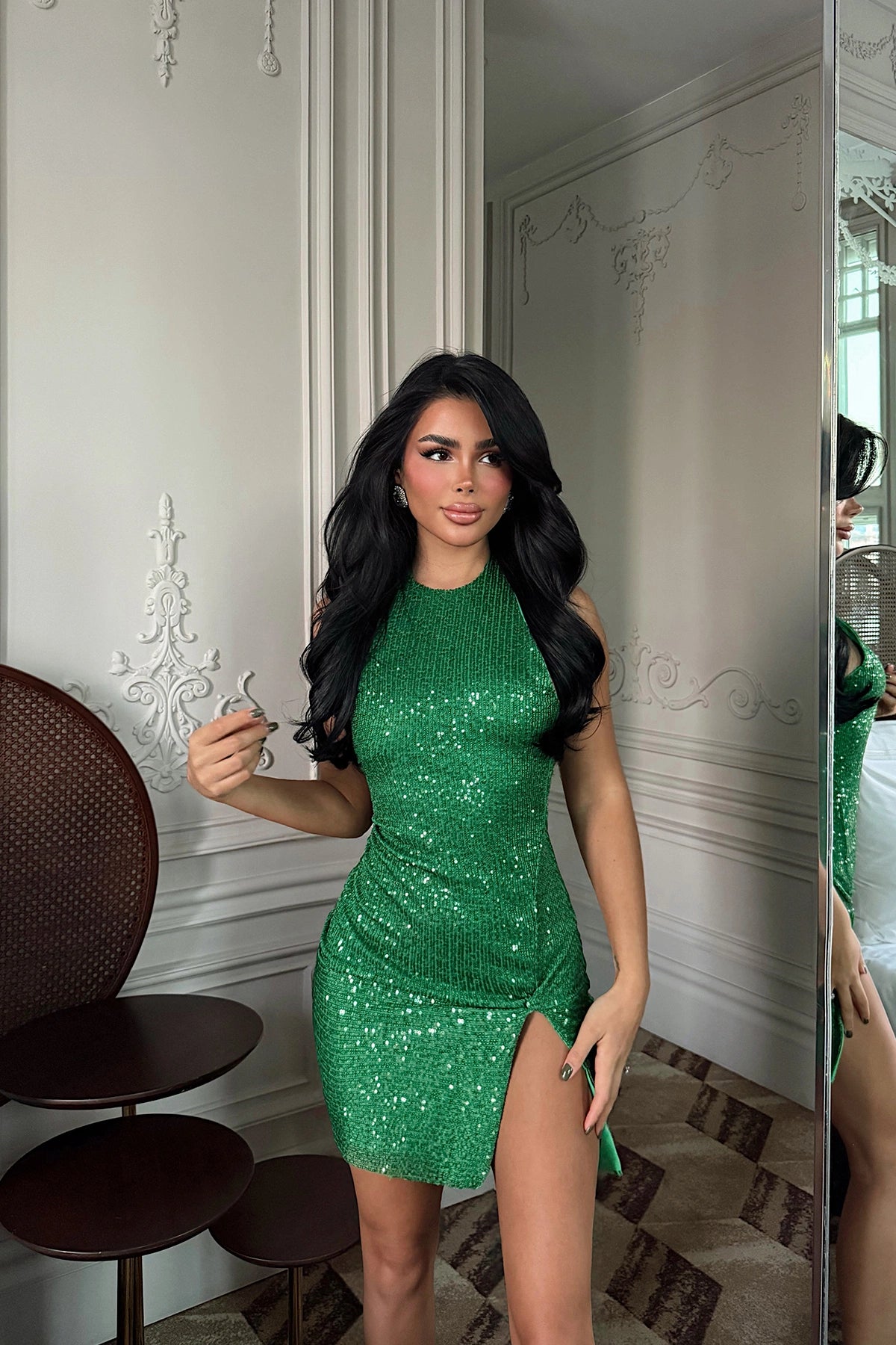 Green Nateba Mini Dress ATE-3682